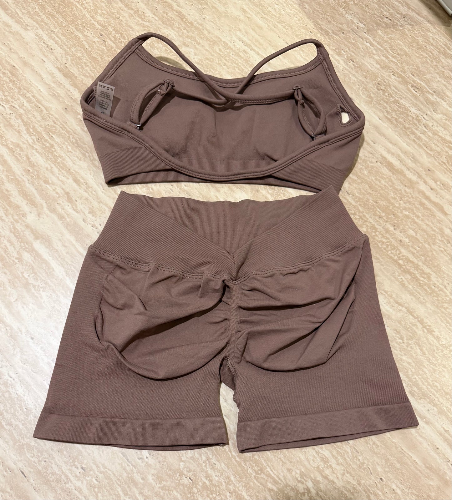 Conjunto Barbie V color capuchino talla chica